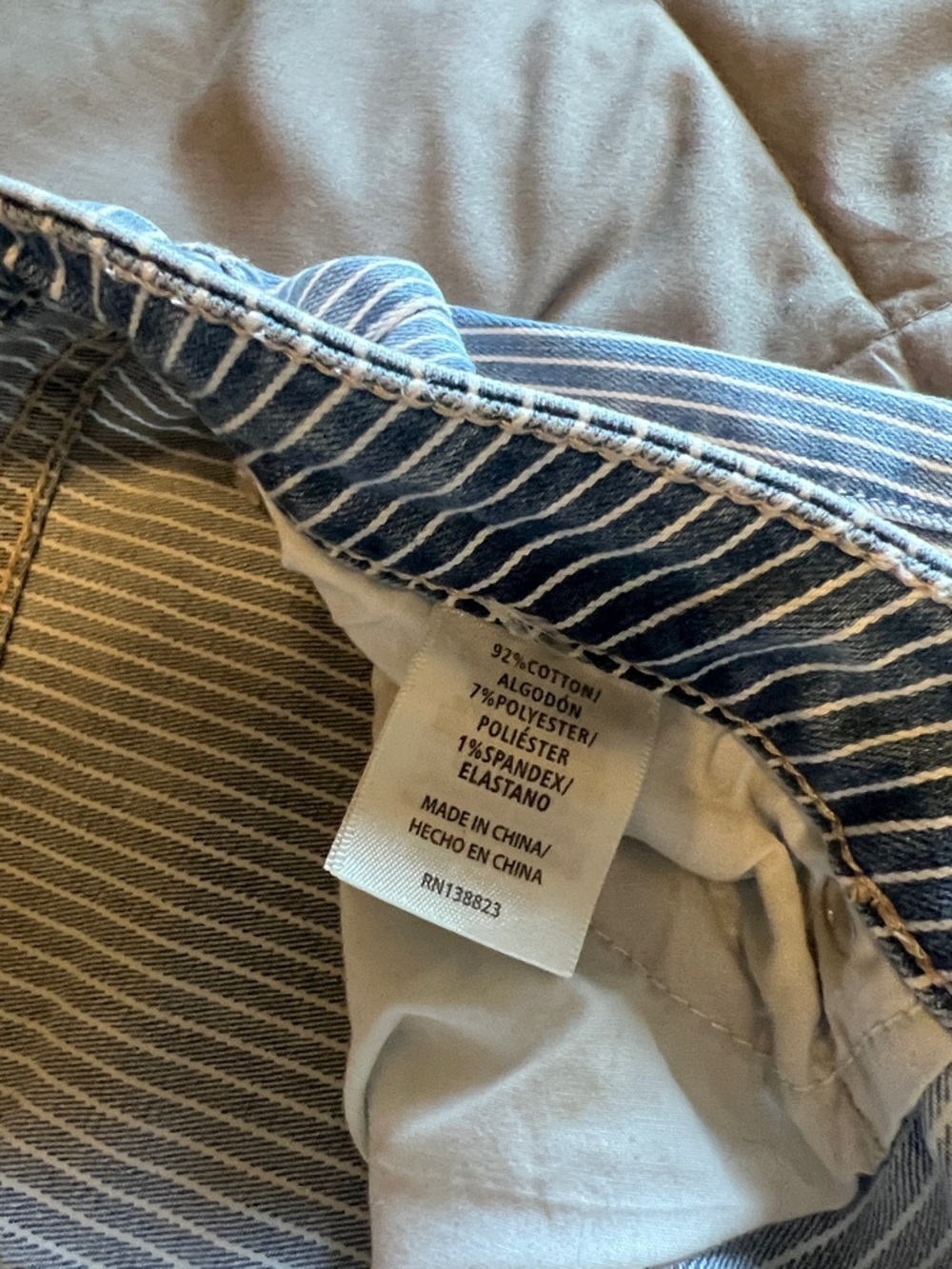 Idyllwind Light Blue Pinstripe Flare Jeans - Picture 3 of 8